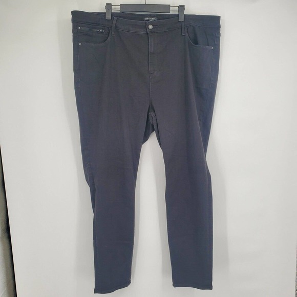 Athleta Plus Size Women's Skinny Jeans 24X Black Stretch 6‎ Pocket Ankle - Picture 2 of 8